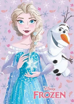Produktbild von Eiskönigin Frozen Elsa und Olaf Fleecedecke Kuscheldecke 100 x 140 cm