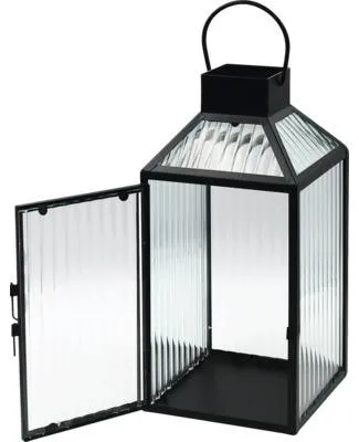 Produktbild von Laterne Lafiora Metall Ø 14 cm H 30 cm schwarz