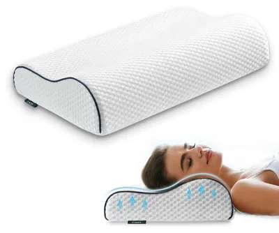 Immagine prodotto di Omgoods - Cuscino in memory foam ergonomico per il supporto del collo - 59 x 39 cm