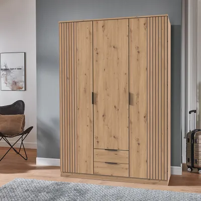 Produktbild von Kleiderschrank 135cm, Eiche, LAZISE-43