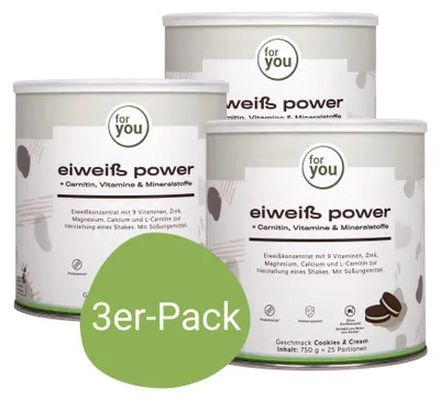 Produktbild von for you power Eiweiß Dreierpack