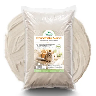 Produktbild von Chinchillasand 10 kg – feiner Badesand aus Quarzsand für Nager, KI-generiertes Bild