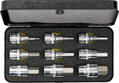 Produktbild von Elora Steckschlüssel-Satz 1/2", Innen-Sechskant, 9-teilig 4-19 mm, ELORA-770-INM