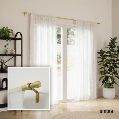 Obrázok produktu pre UMBRA jednoduchá záclonová tyč CAPPA 305 - 457 cm zlatá