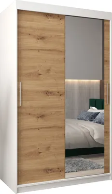 Produktbild von Kleiderschrank, Schiebetürenschrank Schlafzimmer, Schrank mit Spiegel TOKYO 2 120 cm