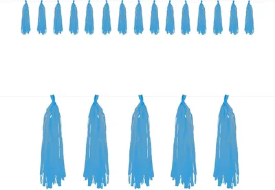 Produktbild von Oblique Unique Tassel Girlande Quasten Papier Streifen Geburtstag Hochzeit Party Deko - blau