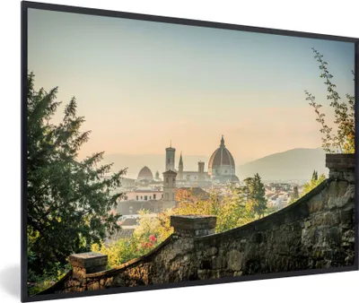 Produktbild von MuchoWow® MuchoWow® Gerahmtes Poster Italien - Stadt - Florenz - Mauer 30x20 cm - Poster mit zchwarzem Bilderrahmen - Kunstdruck - Bild-Poster