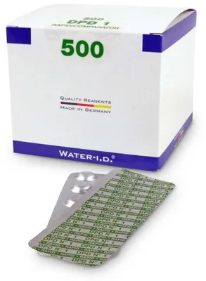 Produktbild von 500 Stk. DPD 1 Rapid Tabletten für Pooltester Chlor (1 Karton)