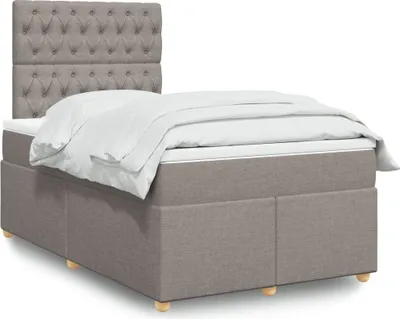 Produktbild von Möbel Boxspringbett mit Matratze Taupe 120x190 cm Stoff - Klassische Betten 3293530