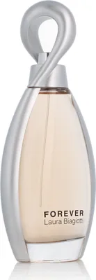 Produktbild von Laura Biagiotti Forever Touche d'Argent, 100 ml, Nicht nachfüllbare Flasche, Bergamotte, Schwarze Johannisbeere, Birne, Rosa Pfeffer, Iris, Maiglöckchen, Pfingstrose, Tuberose, Moschus, Eichenmoos, Tonka-Bohne, Vanille, Spray