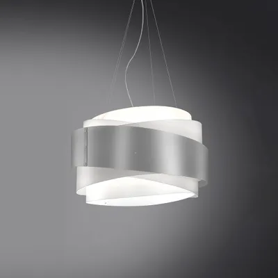 Obrázok produktu pre Moderný 5-svetelný závesný nosník v striebornej farbe Polilux D60 Italy