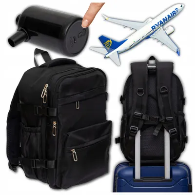 Produktbild von Flugzeug-Rucksack 40X30X20 Ryanair Wizzair 26L Unter Dem Sitz + Pumpe