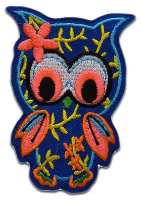 Produktbild von Eule Tier - Aufnäher, Bügelbild, Aufbügler, Applikationen, Patches, Flicken, Zum Aufbügeln, Größe: 7,5 x 5,5 cm