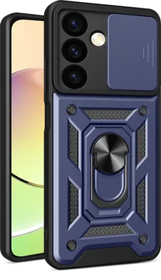 Produktbild von Hybrid Armor Camshield Schutzhülle für Samsung Galaxy S24+ mit Kameraschutz - Blau, Stoßfest und Robust