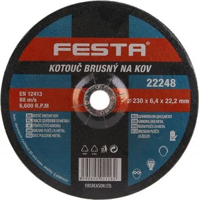 Immagine prodotto di Mola per metalli Ø 230 x 6,4 x 22,2 mm, FESTA