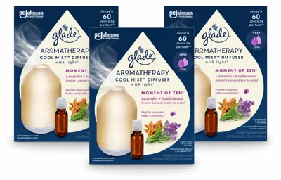 Obrázek produktu pro 3x Difuzér vonných olejů Glade Aromatherapy Mist – Sada "Moment klidu" – 17,4 ml – Výhodný balíček – 3 kusy