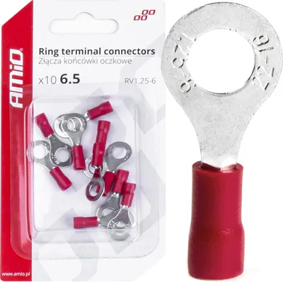 Imagen del producto de Terminales de ojal 6.5 mm 10 uds. AMIO-03078