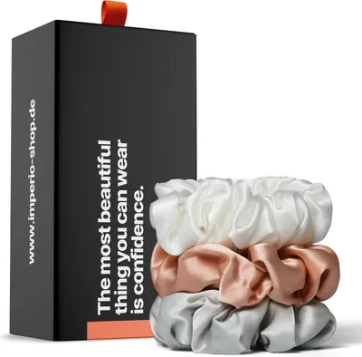 Produktbild von IMPERIO Seiden Scrunchies - Seidenweicher Luxus für Dein Haar (unique)