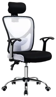 Obrázek produktu pro Kancelářská židle, ergonomický design, výškově nastavitelná, BÍLÁ