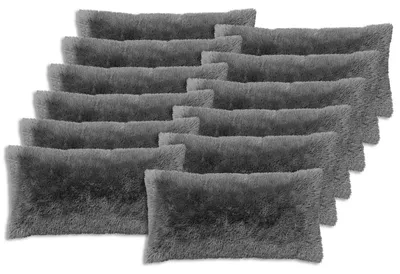 Obrázok produktu pre vidaXL Vankúšový poťah, 12 kusov, farba: svetlosivá, rozmer: 40 x 80 cm, materiál: flísová tkanina