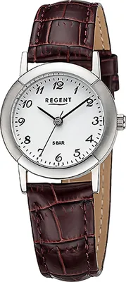 Immagine prodotto di Orologio da donna in pelle Regent, orologio da polso al quarzo con cinturino in pelle marrone D2URF1443