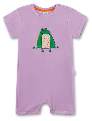 Produktbild von Sanetta Baby-Strampler kurz lila Frosch aus Frottee  104
