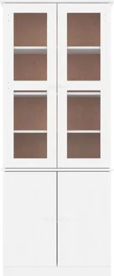 Produktbild von Möbel Vitrinenschrank ALTA Weiß 77x35x186,5 cm Massivholz Kiefer Top6158348