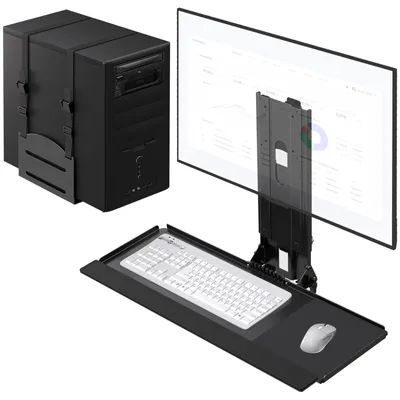 Zdjęcie produktu dla Stojak na monitor i klawiaturę z uchwytem na komputer