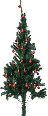 Image de 24pcs Décoration de l'arbre de Noël Boule Suspension Maison Xmas Party Ornament Rouge