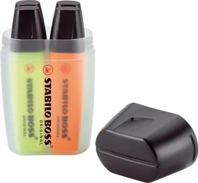 Produktbild von Textmarker - STABILO BOSS ORIGINAL - 4er Big Box - gelb, orange, grün, pink