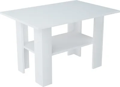 Produktbild von Couchtisch RAJA, weiß, mit Ablage unter der Arbeitsplatte, 87x60x55 cm, aus 16 mm LTD
