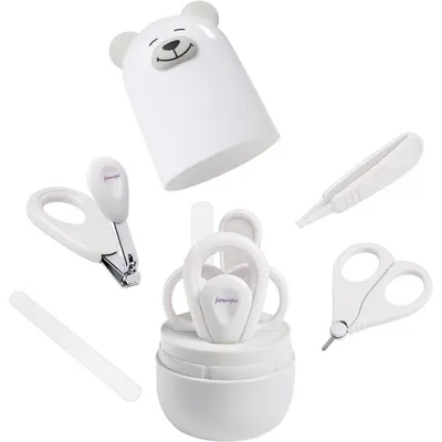 Image de Kit de soins pour les ongles de bébé, pour nouveau-nés et nourrissons, couleur blanc polaire