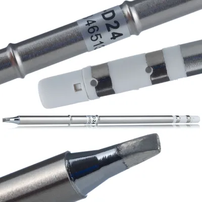 Produktbild von Rosfix T12-D24 – Lötkolbenspitze mit Heizelement | Schnelles Aufheizen, präzise Temperaturmessung | Kompatibel mit allen T12-Stationen