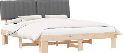 Obrázok produktu pre Rám postele s čalúneným čelom Svetlosivá 180 x 200 cm