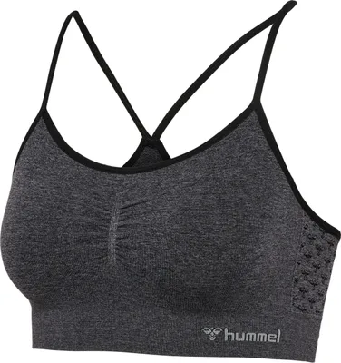 Produktbild von hummel hmlCI SEAMLESS SCRUNCH SPORTS BRA - BLACK MELANGE - M