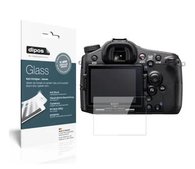 Produktbild von 2x Schutzfolie für Sony Alpha 77 II - Anti-Shock 9H Folie dipos Glass Kunststoffglas