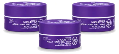 Imagen del producto de 3 unidades de cera para el cabello Red One Quicksilver Aqua - Fijación fuerte y brillo - 150 ml - Paquete económico - 3 unidades