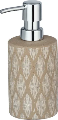 Immagine prodotto di WENKO Dispenser per sapone Tupian Beige Vetroceramica 300 ml Lozione Sapone Liquido Bagno Cucine