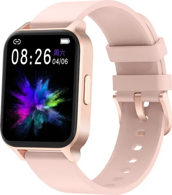 Image de Montre intelligente avec montre d'activité 1,7", moniteur précis de détection de la température corporelle, fréquence cardiaque, oxygène du sang, sommeil, 10 jours d'autonomie, noir