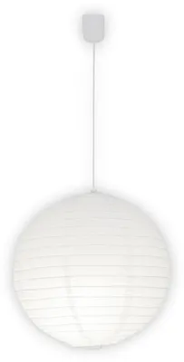 Produktbild von Papierleuchte "PING PONG" d:60cm, Leuchtenschirm im Asia Style, aus Metall und Papier in weiß, 60 cm hoch, Ø 60 cm, für E27 -Fassung
