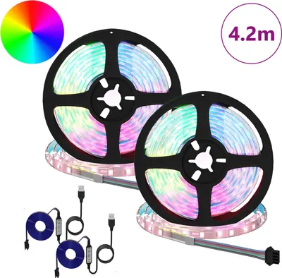 Produktbild von vidaXL LED-Streifen 2 stk. Schwarz und Transparent