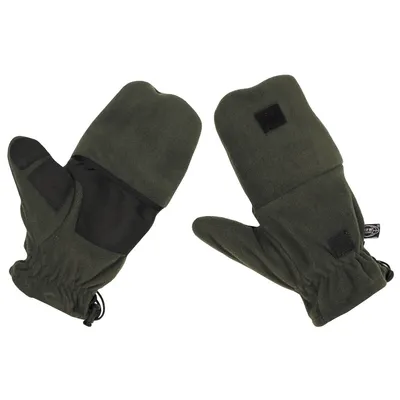 Produktbild von MFH Fleece-Faust-Fingerhandschuhe,oliv, mit Ausziehschlaufen