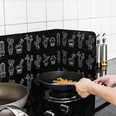 Faltbarer Spritzschutz für Gasherd - Spritzschutz für Kochtöpfe und Öl, ideal für die Küche und spülmaschinenfest