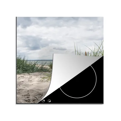 Produktbild von KitchenYeah© Herdabdeckplatte Sand - Pflanzen - Deutschland , 78x78cm, Küche Deko, Glaskeramikkochfeld Herdabdeckung, Abdeckplatte fùr Kochfeld