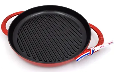 Produktbild von Staub Grillpfanne rund 26 cm rot 40510-309-0 Gusseisen