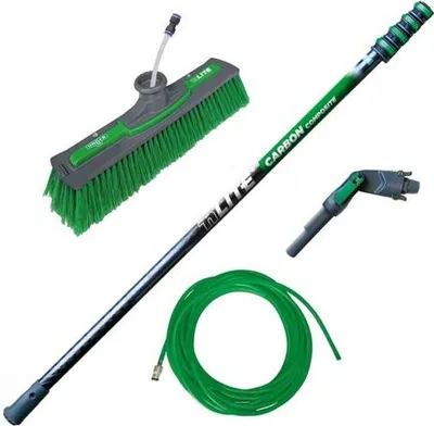 Produktbild von Unger nLite Carbon Composite Teleskopstange Set mit Bürste - Glasreinigungs-Werkzeug 6m