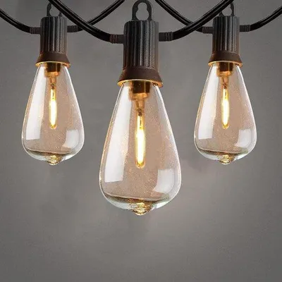 Imagen del producto de Guirnalda de luces LED impermeables, de 7,6 metros, con luz blanca cálida, ideal para terrazas y balcones