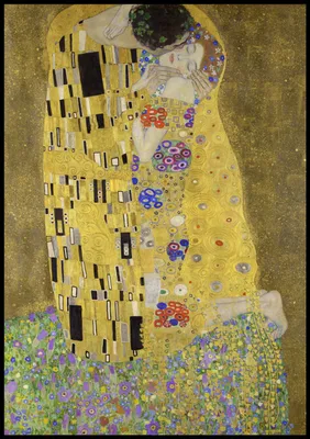 Zdjęcie produktu dla Plakat 70x100cm Pocałunek, Gustaw Klimt Vintage do Salonu