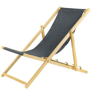 Liegestuhl grau klappbar aus Holz-mit Absicherungssystem Klappstuhl Klappliege Sonnenstuhl Strandstuhl Holzklappstuhl Sonnenstuhl Gartenliegen