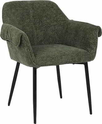 Zdjęcie produktu dla Home Deluxe Krzesło do jadalni CHENO - zielone, szenilowe (zestaw 8 sztuk) | Wygodne tapicerowane krzesło o nowoczesnym designie do jadalni i kuchni